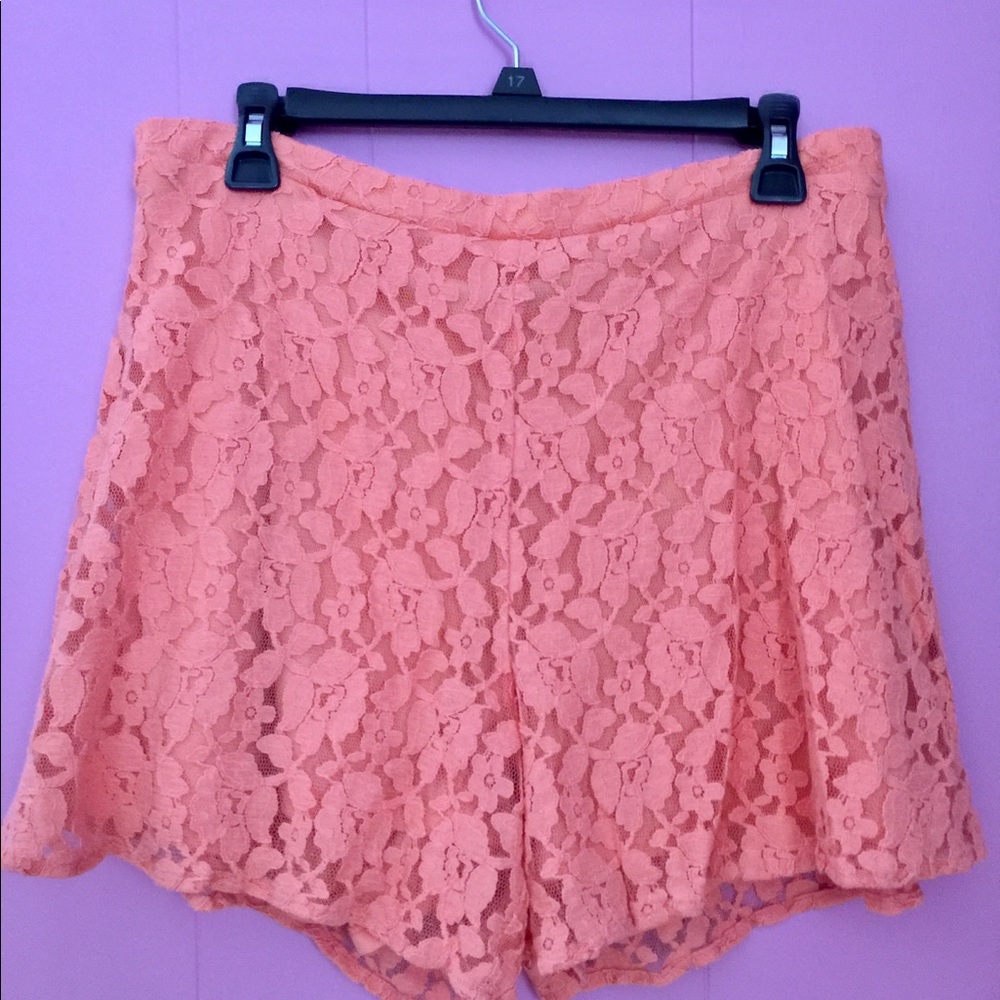 Lace Floral Shorts (Skort)